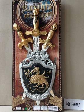 סט 3 חרבות עם מגן ללוחם : image 1