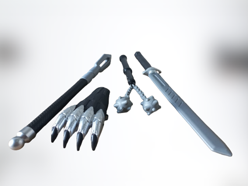 סט נינג'ה עם כפפות וסכינים : image 1