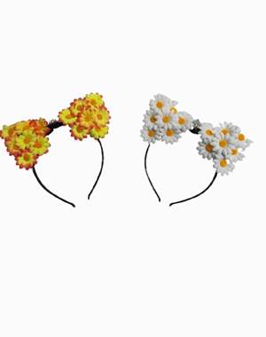 קשת אוזניים עם פרחים +אורות לד : image 1