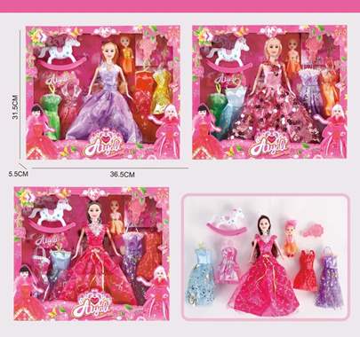 בובה הלבשה ותנוקת +4 שמלות : image 1