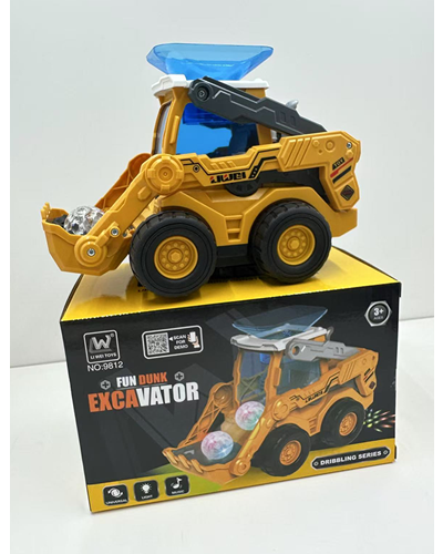 טרקטור מוזיקלי עם כדורים צבעוניים