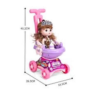 בובה על עגלה עם מוט דחיפה / מיקס דוגמאות : image 3