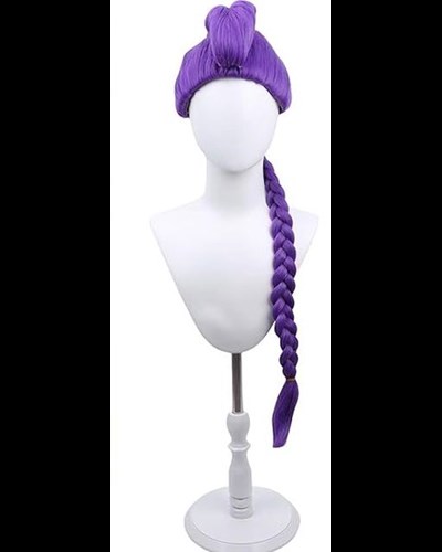 חדש להיט !! פאה סגולה איכותית ציידת השדים  + צמה 1 נטר