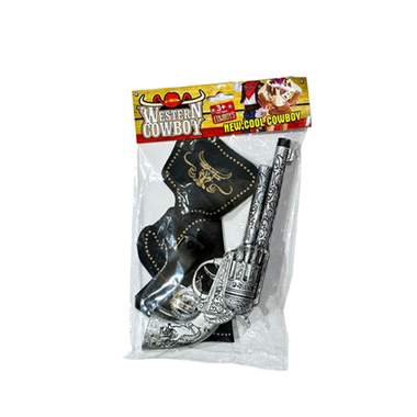 אקדח עם נרתיק דמוי עור / מיקס כסוף וזהב : image 1