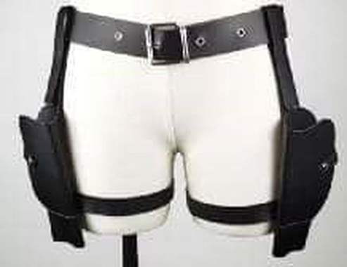 חגורת ירכיים עם נרתיק ירך שחור לקוספליי או לקאובוי : image 1 חגורת ירכיים עם נרתיק ירך שחור לקוספליי או לקאובוי : image 1