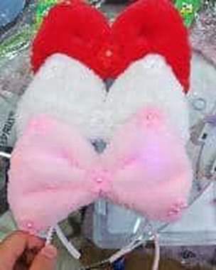 קשת מיני מאוס מנצנצת עם אור / מיקס צבעים : image 1