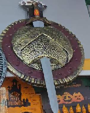 סט חרב ומגן שיריון קדמי לוחם רומי : image 1