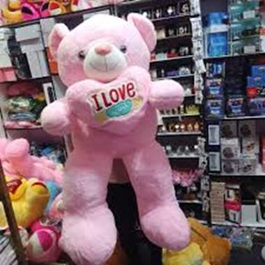 דובי בובת פרווה 1 מטר לבן\וורוד : image 2 דובי בובת פרווה 1 מטר לבן\וורוד : image 2