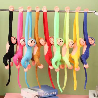 קוף חיבוק צבעוני עם קולות 70 ס"מ  : image 1