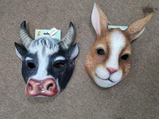 מסיכה ארנב או פרה איכותית עשויה PU : image 1