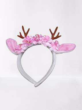 קשת במבי מהודת בפרחים ורודים : image 1